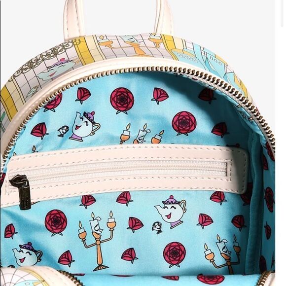Beauty and the Beast Stained Glass Windows Mini Backpack